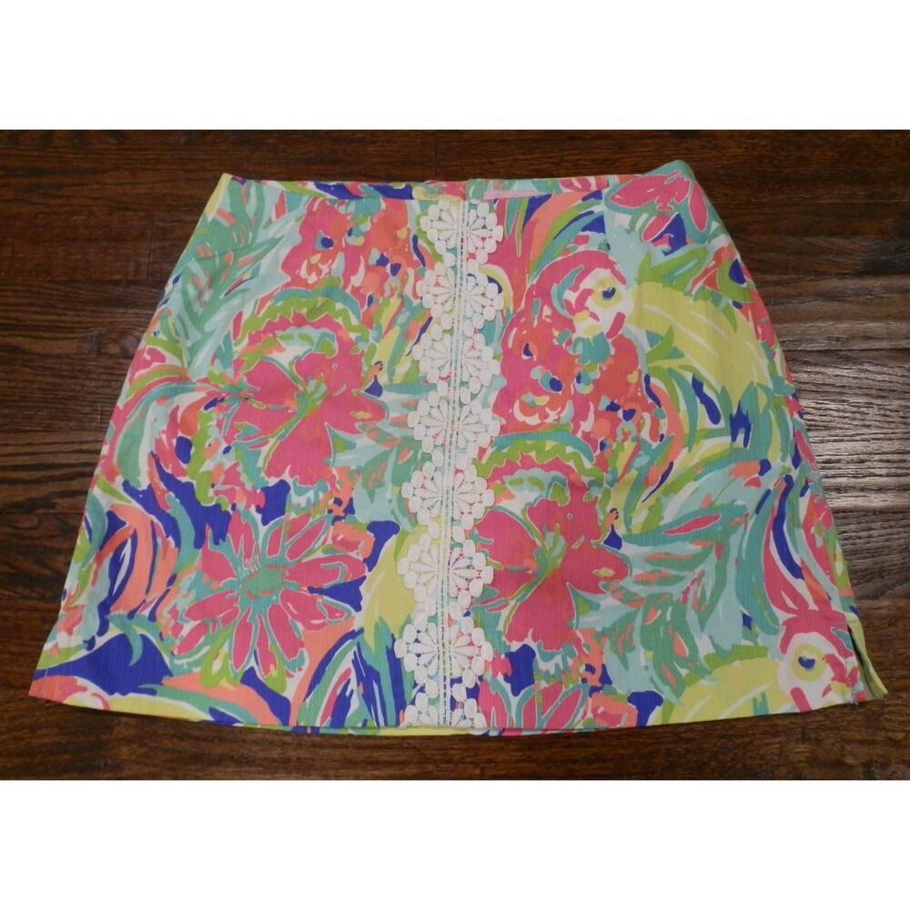 Lilly Pulitzer Women's Rhea Tropical Pattern Multicolor Skirt Skort Size 0